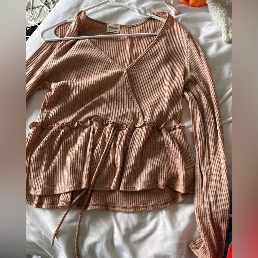 Peach blouse